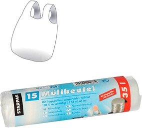 Thumbnail - STARPAK Müllbeutel CleanUp 35,0 l transparent 12,0 µm, 15 St.