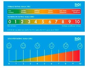 BOI Lineal Schmerzintensität 20,0 cm, blau