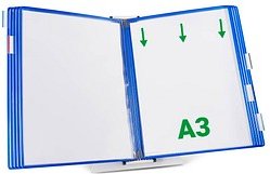 tarifold Sichttafelsystem 433101 DIN A3 blau mit 10 St. Sichttafeln