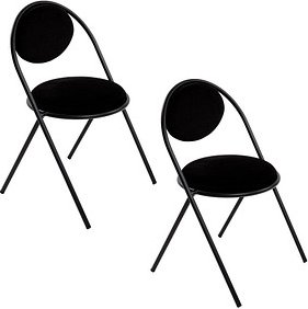 Thumbnail - 2 meet powered by PAPERFLOW Besucherstühle SATURNE CHSATX2DV.01.01 schwarz Stoff