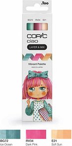 Thumbnail - COPIC® Ciao Vibrant Palette Layoutmarker-Set farbsortiert 1,0 + 6,0 mm, 3 St.