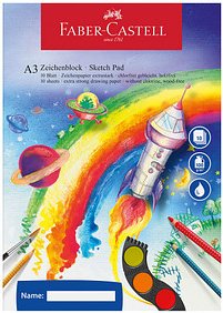 FABER-CASTELL Zeichenblock DIN A3 100 g/qm, 10 Blatt, 1 St.