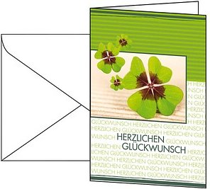 Thumbnail - SIGEL Glückwunschkarten Kleeblatt DIN A6, 10 St.