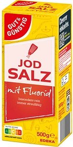 GUT&GÜNSTIG JODSALZ mit Flourid Salz, 500,0 g