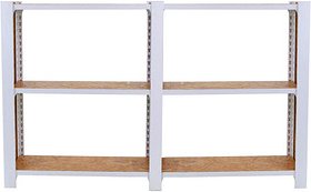 Thumbnail - Simonrack Weitspannregal OFFICLICK 8425437127366 weiß, braun 160,0 x 30,0 x 100,0 cm