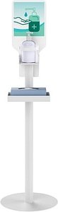Thumbnail - PAPERFLOW Desinfektionsspender stehend PUGHG.13 weiß Stahl 1,0 l, 1 St.