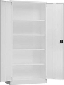 ClassiX Stahlschrank X-530367 signalweiß 4 Fachböden 92,0 x 60,0 x 194,5 cm, aufgebaut, 1 St.