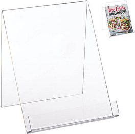 relaxdays Buchständer transparent