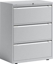 BISLEY Essentials Hängeregistraturschrank lichtgrau 3 Schubladen 80,0 x 47,0 x 100,0 cm, 1 St.