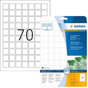 1.750 HERMA Etiketten 10105 weiß 24,0 x 24,0 mm