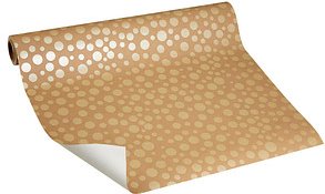 JUNG SCHÖNER VERPACKEN Geschenkpapier Ballero Punkte braun, 20,0 m