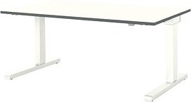 Thumbnail - mauser varitos.c elektrisch höhenverstellbarer Schreibtisch weiß rechteckig, C-Fuß-Gestell weiß 160,0 x 80,0 cm