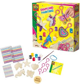 SES Creative® Diamond Painting Schlüsselanhänger mehrfarbig