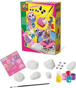 SES Creative® Bastelset Steine bemalen mehrfarbig