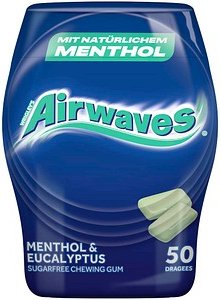 Airwaves MENTHOL & EUKALYPTUS Kaugummis 50 Dragees