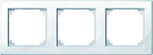 Thumbnail - MERTEN 3-fach Steckdosenrahmen weiß 22,3 x 8,1 cm, 1 St.