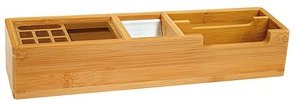 Thumbnail - WEDO Schreibtisch-Organizer Bambus braun Bambus 4 Fächer 31,8 x 6,8 x 6,0 cm