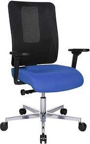 Thumbnail - Topstar Bürostuhl Sitness Open X (N) Deluxe Alu mit Schiebesitz, OX39WTW2 T260 Stoff blau, Gestell alu