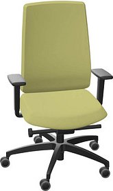 Dauphin Bürostuhl Indeed operator Stoff grün, Gestell schwarz
