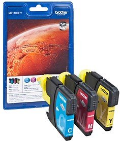 brother LC-1100HY/C/M/Y cyan, magenta, gelb Druckerpatronen, 3er-Set