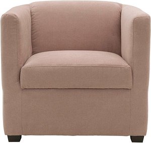 DOMO Collection Sessel BOB rosa schwarz Stoff, 1 St.