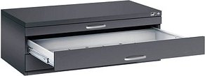 CP 7100 Planschrank schwarzgrau 3 Schubladen 110,0 x 76,5 x 42,0 cm