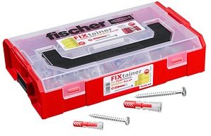 fischer FixTainer - DuoPower Elektriker 2K 535970 Dübel- und Schrauben-Sortiment, 300-teilig