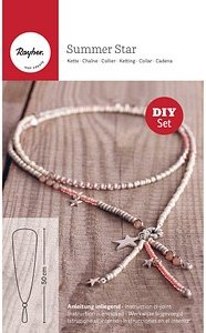 Rayher Schmuck-Basteln-Set Kette Summer Star rosè/taupe/grau/silber