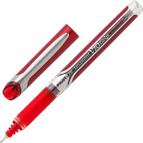 Thumbnail - PILOT Hi-Tecpoint Grip V10 Tintenroller rot/transparent 0,7 mm, Schreibfarbe: rot, 1 St.