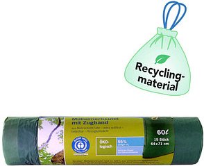 Secolan® Müllbeutel 60,0 l grün 30,0 µm, 15 St.