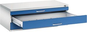 CP 7100 Planschrank lichtgrau, enzianblau 3 Schubladen 110,0 x 76,5 x 42,0 cm, 1 St.