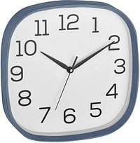 TFA® Wanduhr 60.3053.06 weiß blau Kunststoff, Glas 29,5 x 29,5 cm