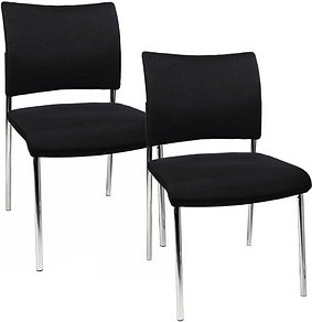 2 Topstar Besucherstühle Visit 10 NV190 G20 schwarz Stoff