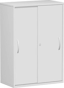 geramöbel Schiebetürenschrank Flex, S-383502-LL lichtgrau 2 Fachböden 80,0 x 42,5 x 118,2 cm