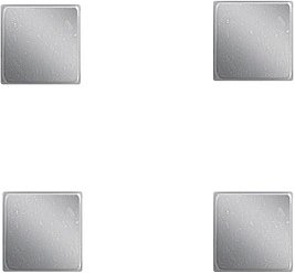 Zeller Magnete silber, Metall 1,0 x 1,0 x 0,99 cm, 4 St.