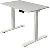 Kerkmann Move 1 stable elektrisch höhenverstellbarer Schreibtisch lichtgrau rechteckig, T-Fuß-Gestell weiß 100,0 x 60,0 ...