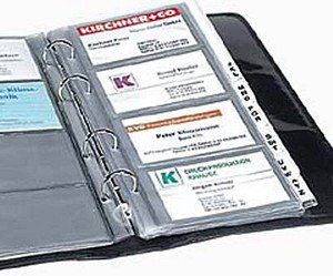 JSA Visitenkartenhüllen transparent, für bis zu 8 Visitenkarten, 10 St.