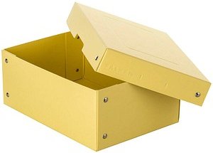FALKEN PURE Aufbewahrungsbox 1250 Blatt pastellgelb 18,0 x 25,0 x 10,0 cm, 1 St.