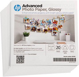 HP Fotopapier 49V50A 12,7 x 12,7 cm glänzend 250 g/qm 20 Blatt