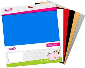 plottiX PremiumFlex Aufbügelfolie farbsortiert Flex-Folie 30,0 x 30,0 cm, 6 St.