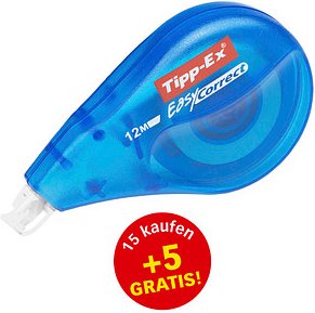 Thumbnail - 15 + 5 GRATIS: 15 Tipp-Ex Korrekturroller Easy Correct 4,2 mm + GRATIS 5 St.