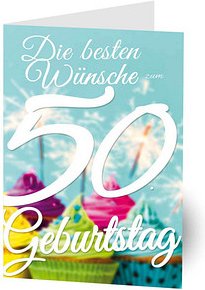 LUMA Geburtstagskarte 50. Muffin DIN B6, 1 St.
