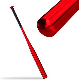 relaxdays Baseballschläger rot, 1 St.