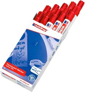 edding 3300 Permanentmarker rot 1,0 - 5,0 mm, 10 St.