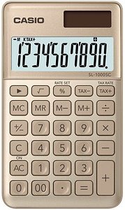 CASIO SL-1000SC Taschenrechner gold