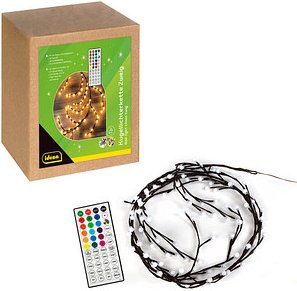 Idena 120er Kugel-Zweige LED Lichterkette braun 7,0 m