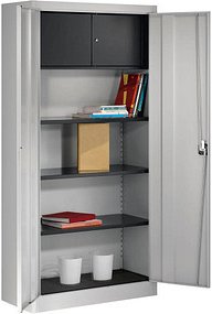 Thumbnail - mauser Metallschrank 790065A0 lichtgrau 95,0 x 42,0 x 195,0 cm, aufgebaut, 1 St.