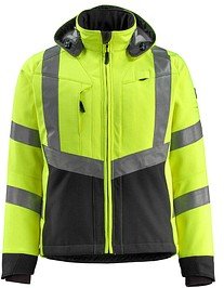 Thumbnail - MASCOT® unisex Warnjacke Blackpool gelb, schwarz Größe M