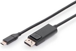 DIGITUS USB-C/DisplayPort Kabel AK-300333-020-S 2,0 m schwarz, 1 St.