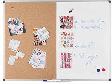Bi-Office Whiteboard-Pinnwand MAYA KOMBI 120,0 x 90,0 cm Kork braun